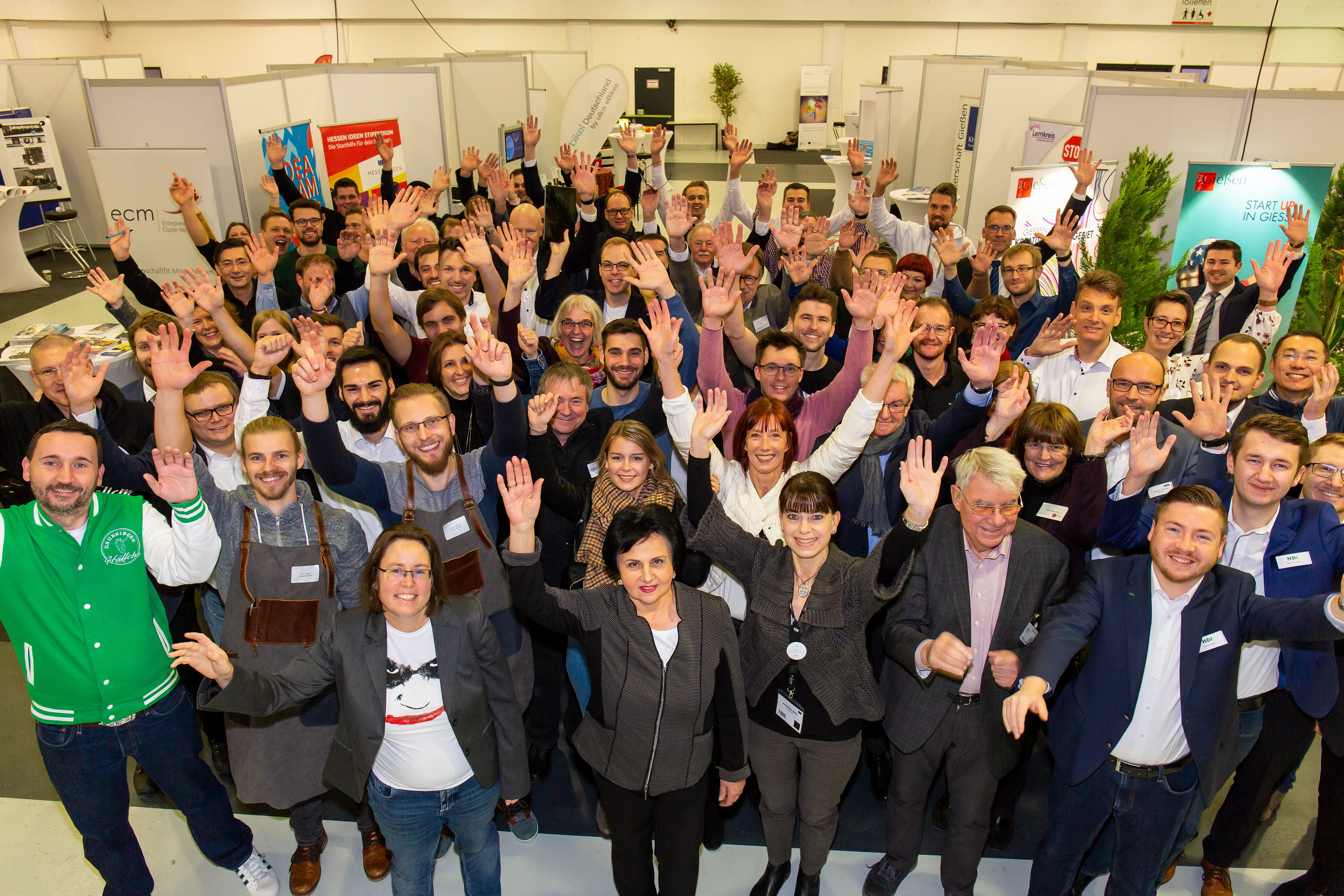 Die Akteure der Gründungsmesse Mittelhessen 2019 (Foto: Pressebüro Lademann)  